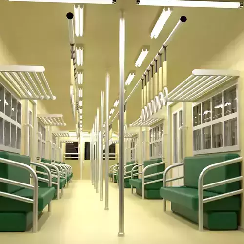 Cartoon Subway Metro Interior