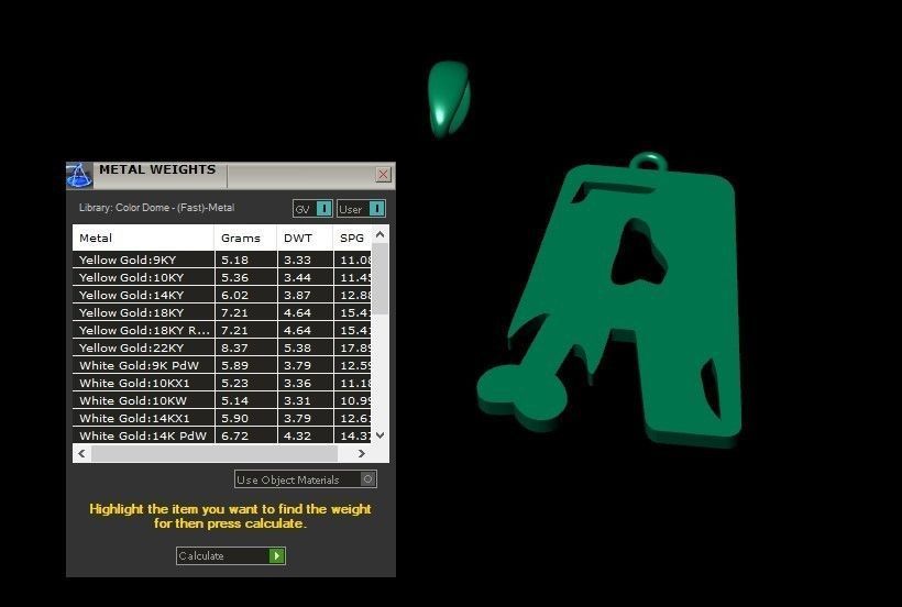 Model 952 A Zombie Initial Letter Alphabet Pendant 3D print model_10