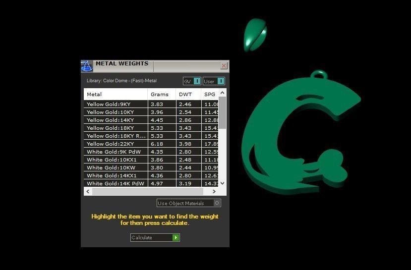 Model 954 C Zombie Initial Letter Alphabet Pendant 3D print model_10