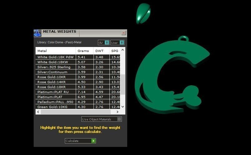 Model 954 C Zombie Initial Letter Alphabet Pendant 3D print model_11
