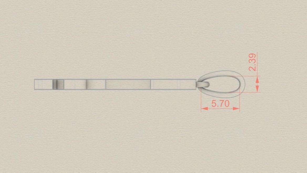 Model 954 C Zombie Initial Letter Alphabet Pendant 3D print model_7