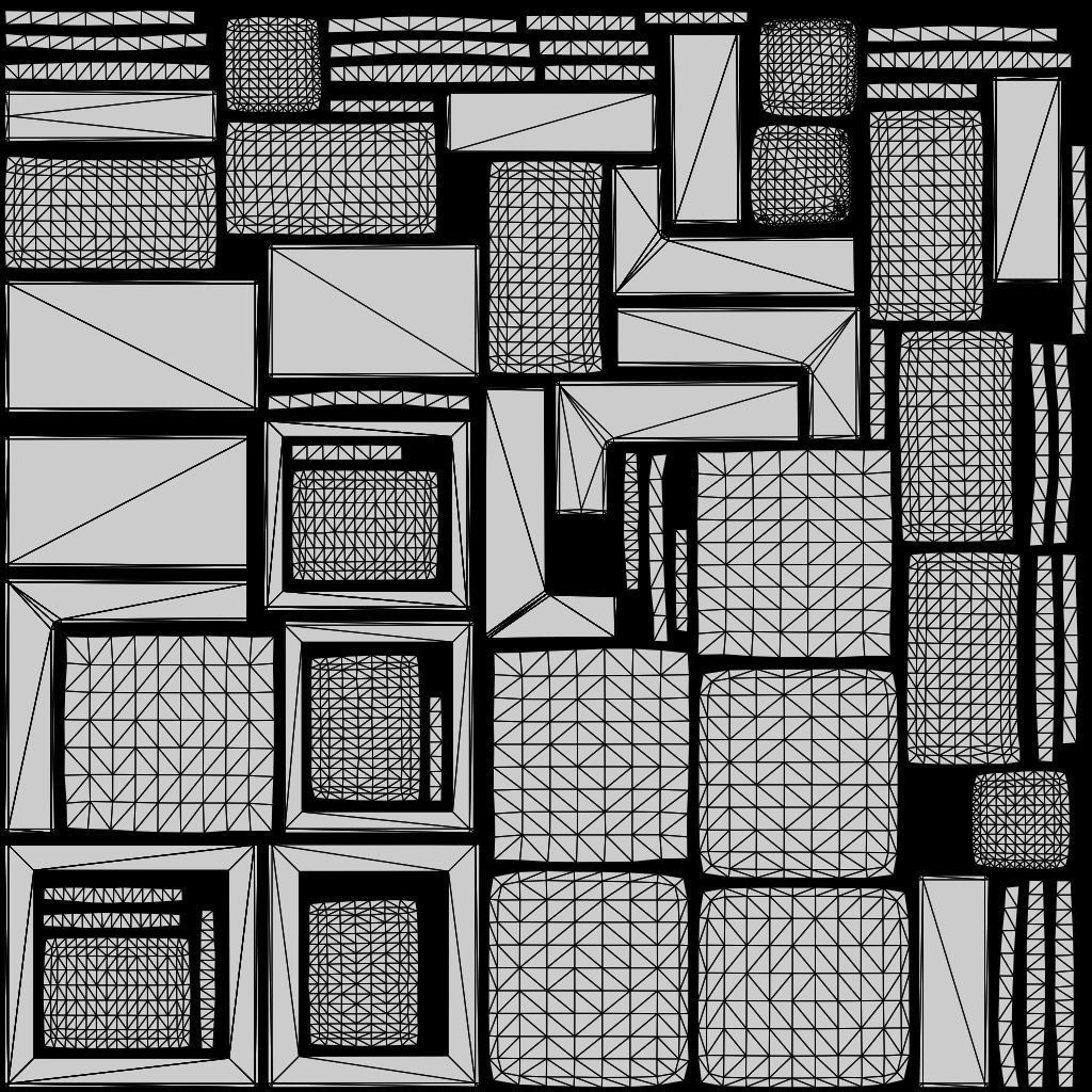 Teal Couch Low-poly 3D model_14