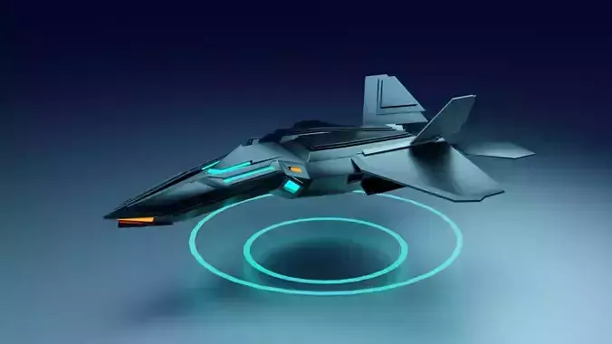 airfiter futuristic fighter jet 3D model