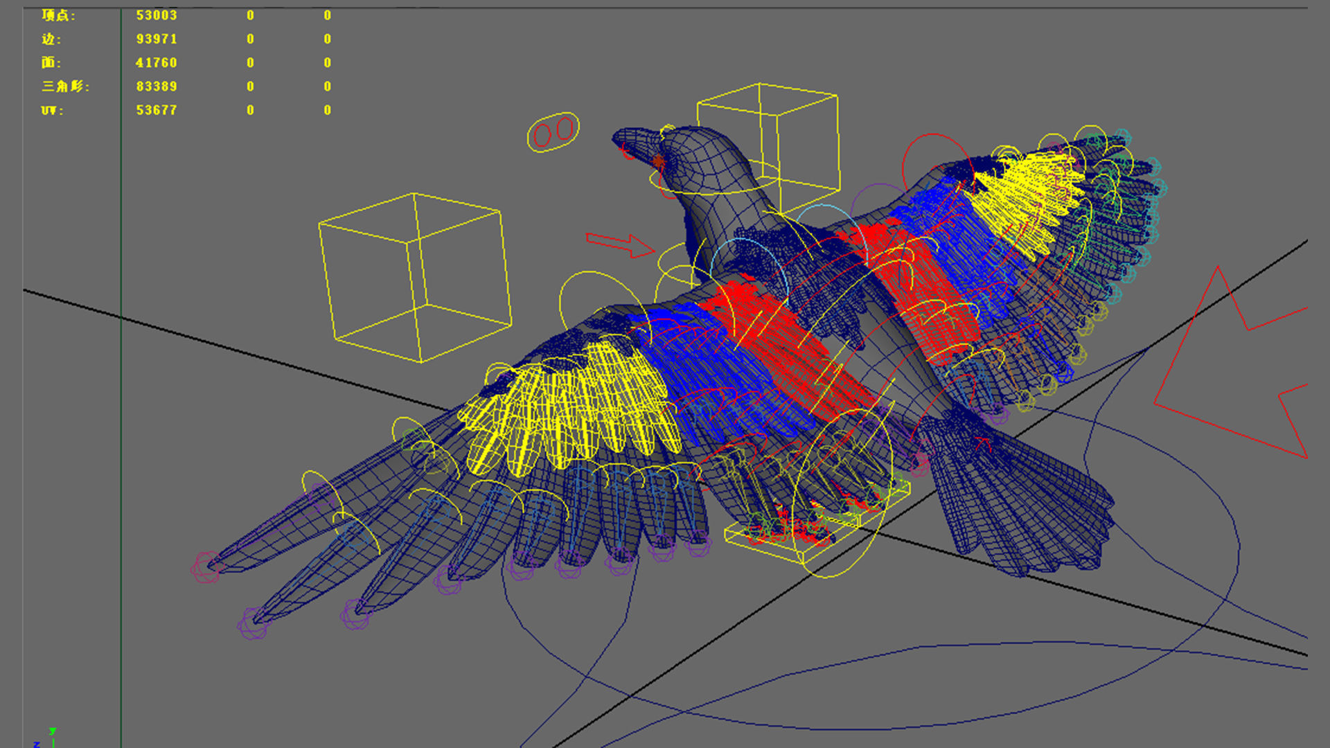 Crow Bird Dove 3D model_3