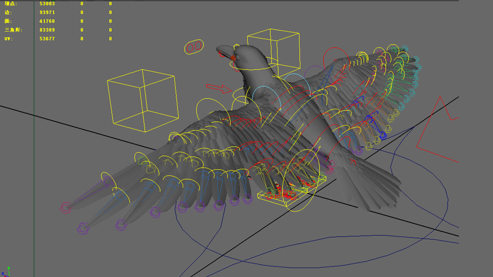 Crow Bird Dove 3D model_6