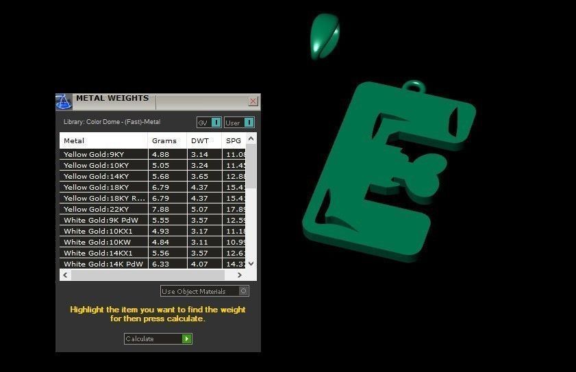 Model 956 E Zombie Initial Letter Alphabet Pendant 3D print model_11