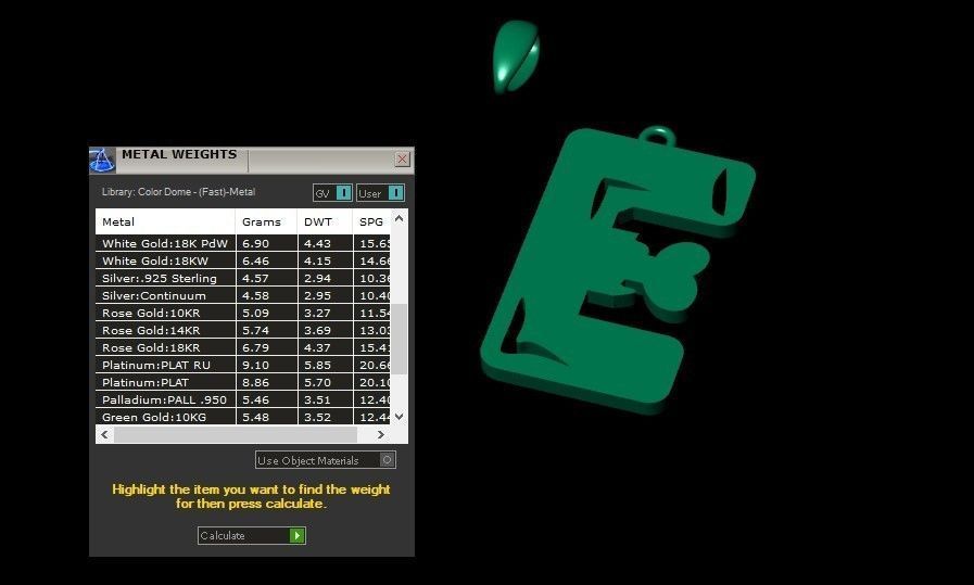 Model 956 E Zombie Initial Letter Alphabet Pendant 3D print model_10