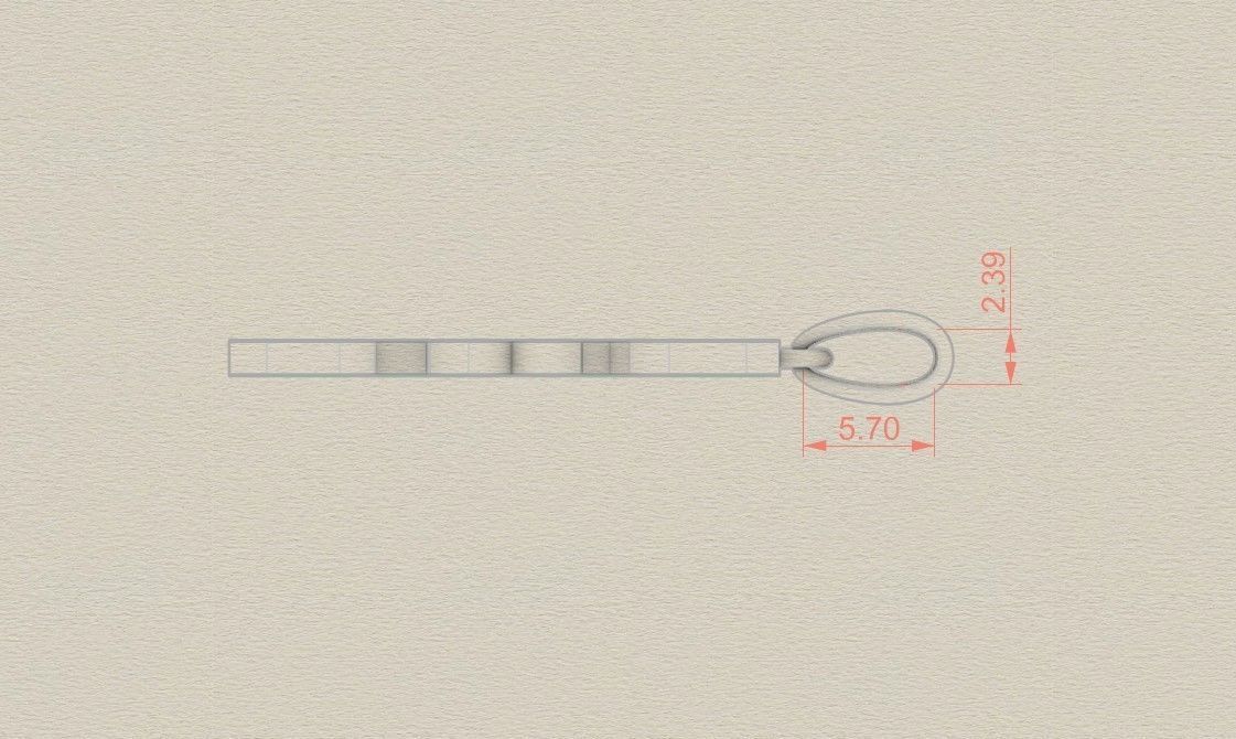 Model 956 E Zombie Initial Letter Alphabet Pendant 3D print model_7