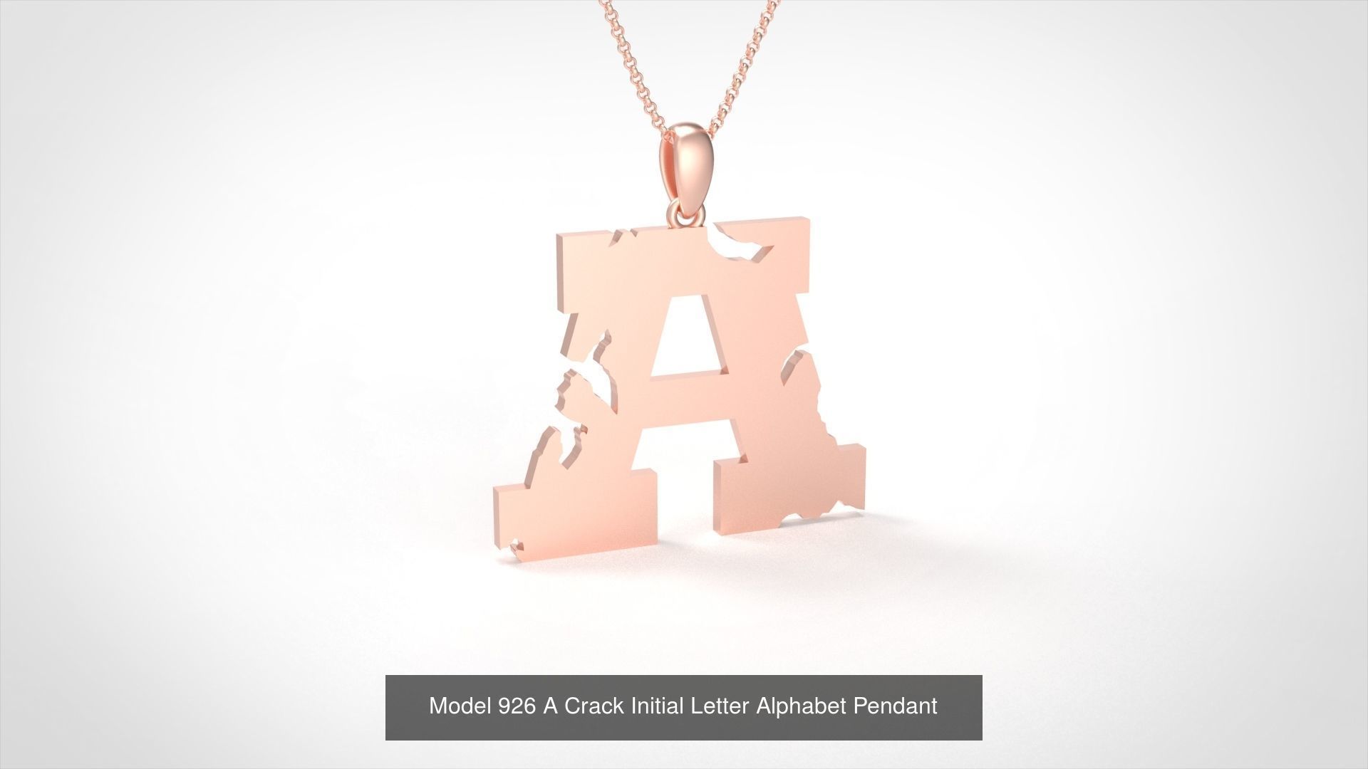 Crack Initial Letter Alphabet Pendant Collection _1