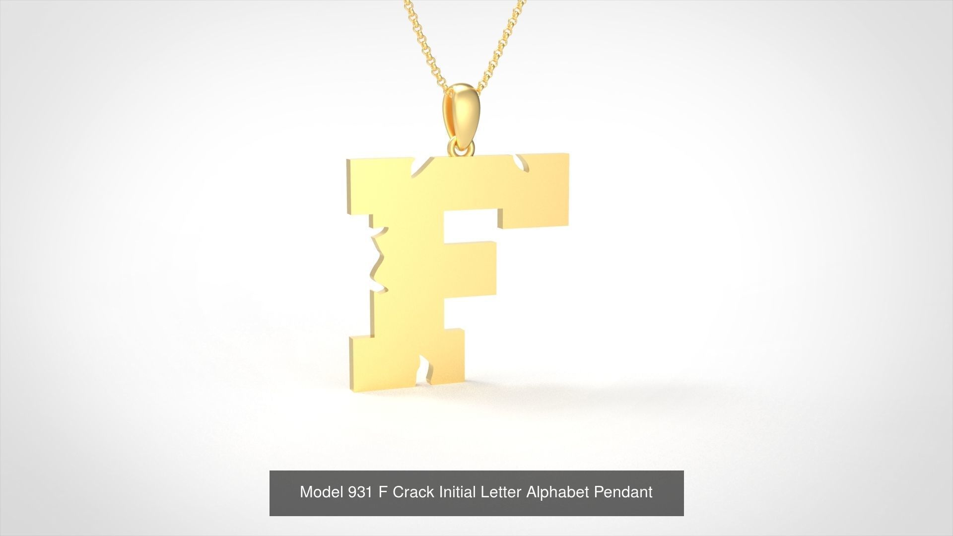 Crack Initial Letter Alphabet Pendant Collection _7