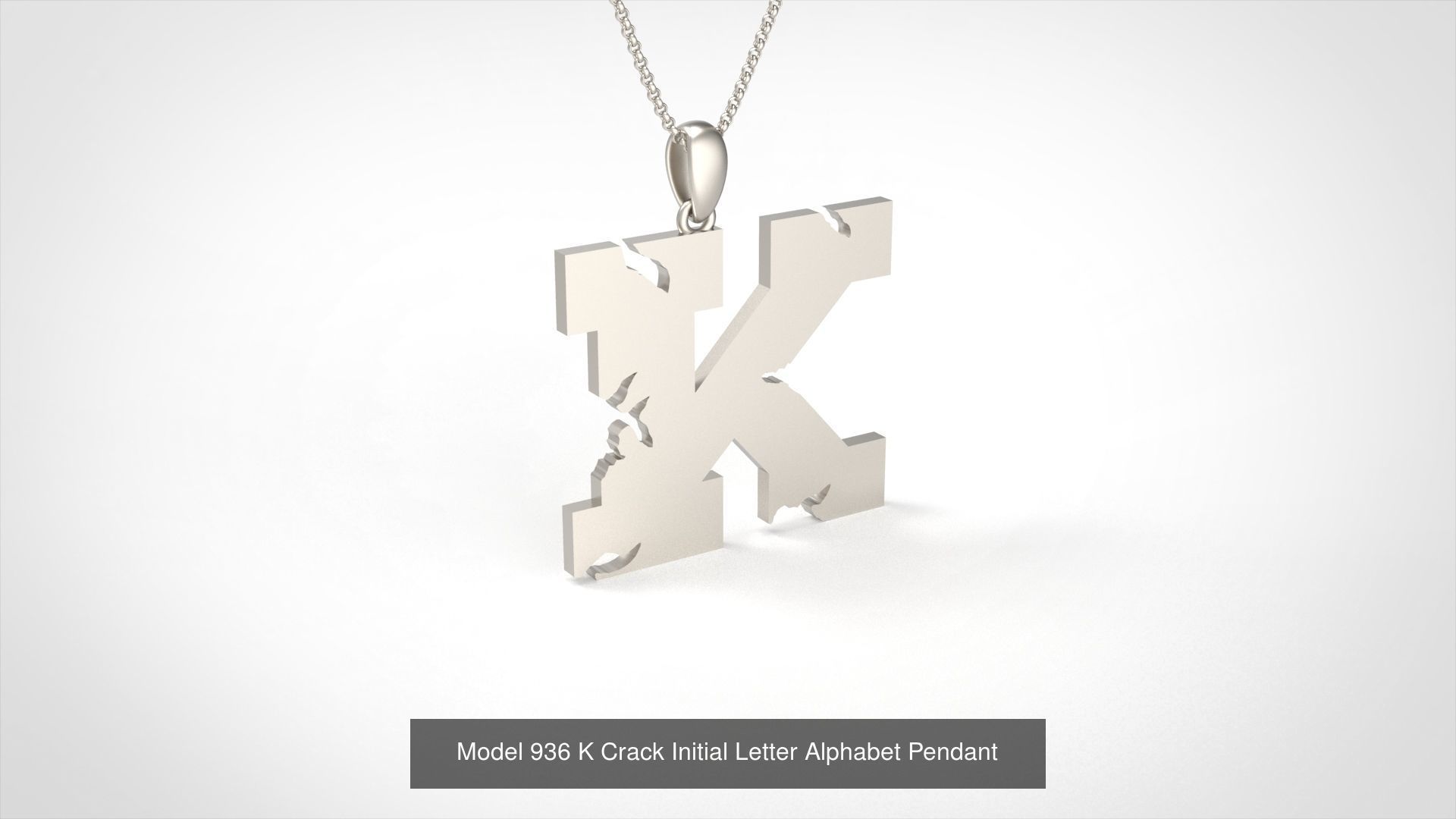 Crack Initial Letter Alphabet Pendant Collection _12