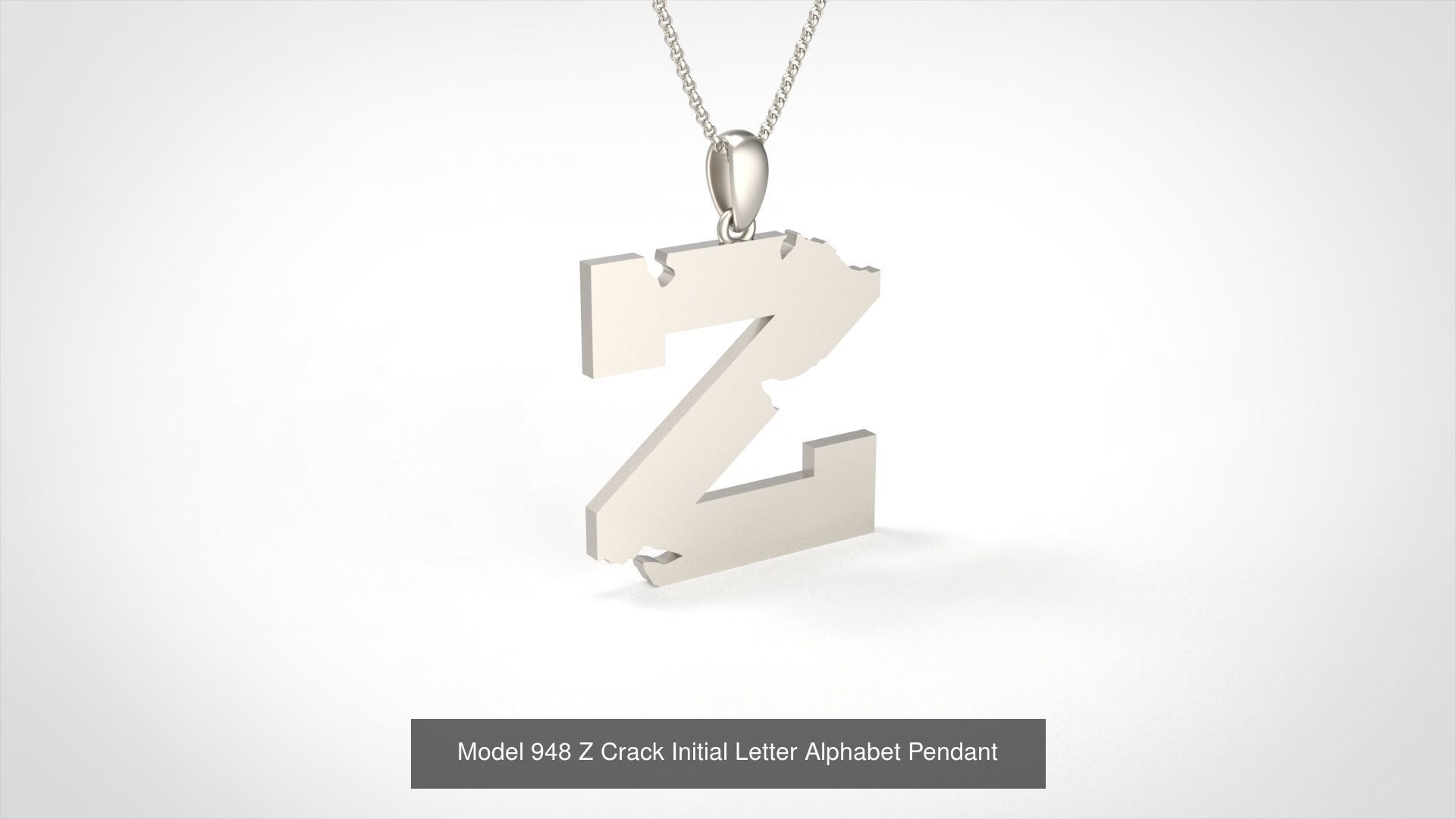 Crack Initial Letter Alphabet Pendant Collection _24