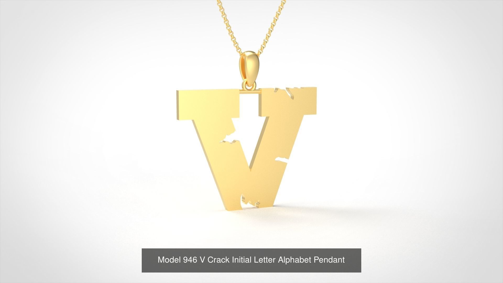 Crack Initial Letter Alphabet Pendant Collection _22