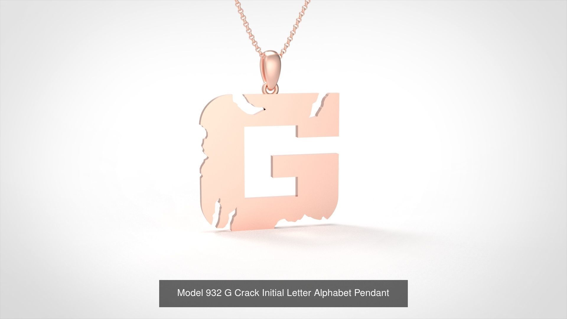 Crack Initial Letter Alphabet Pendant Collection _8