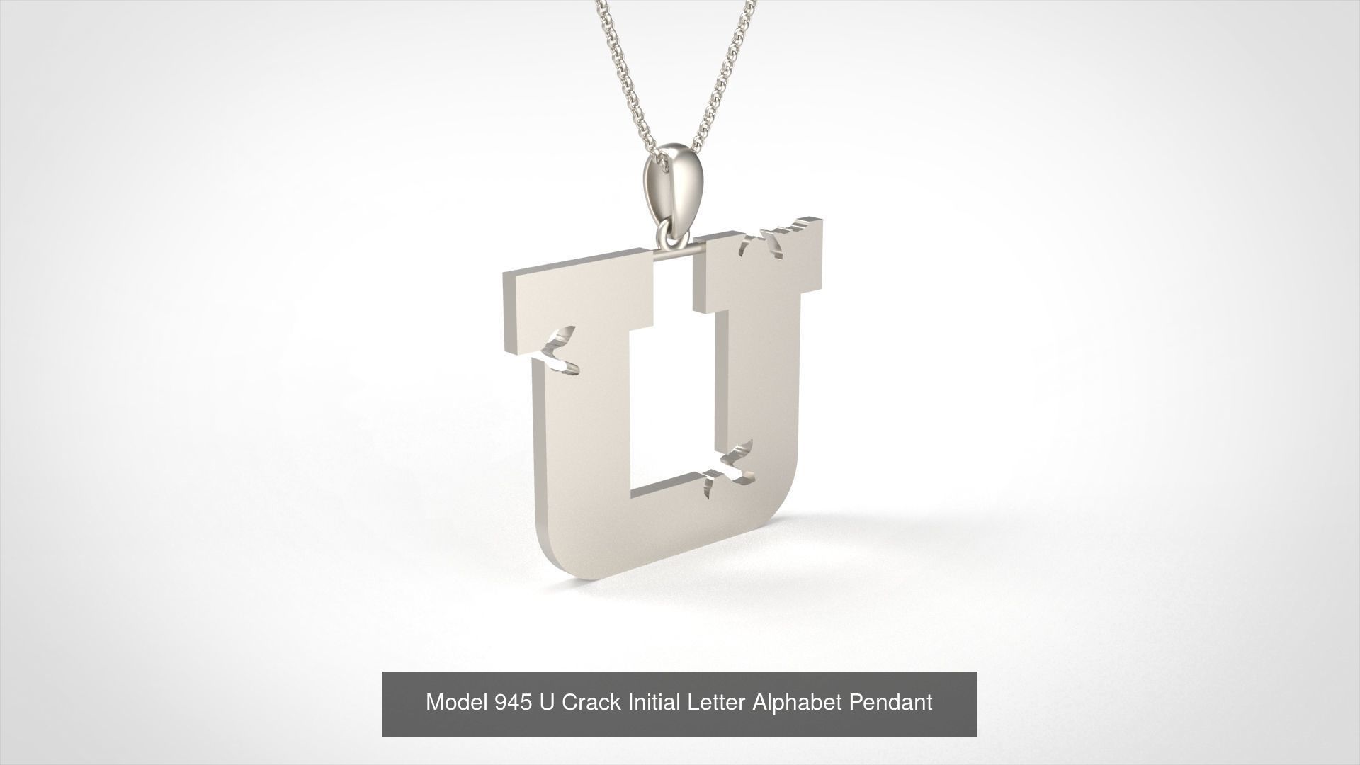 Crack Initial Letter Alphabet Pendant Collection _21