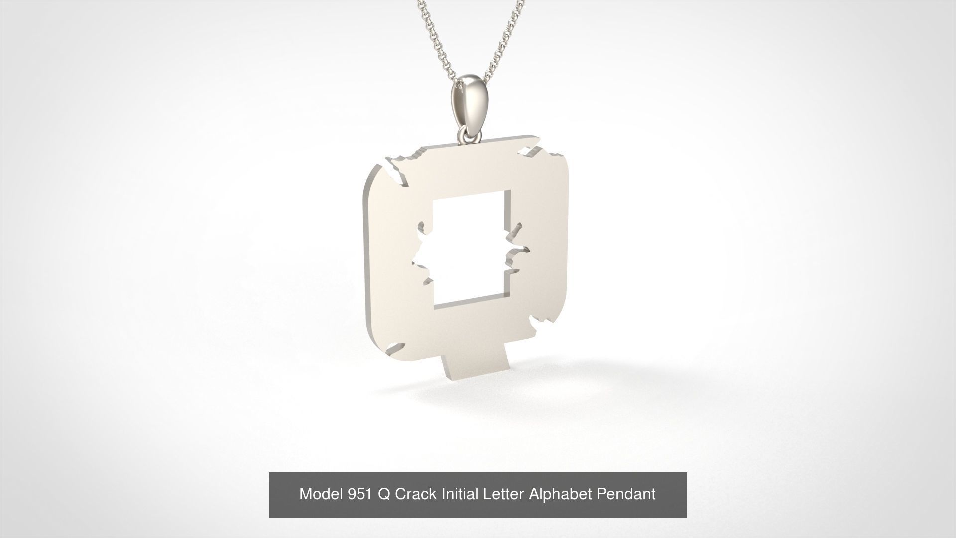 Crack Initial Letter Alphabet Pendant Collection _27