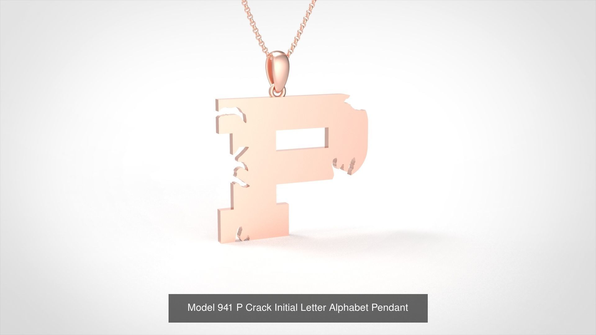 Crack Initial Letter Alphabet Pendant Collection _17