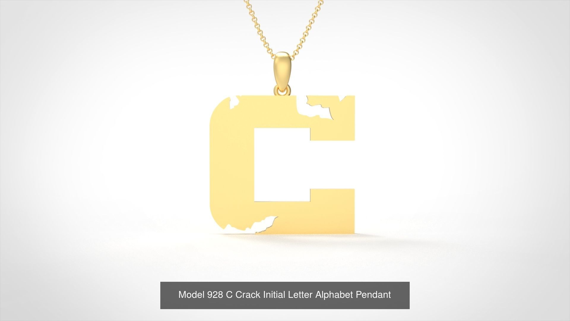 Crack Initial Letter Alphabet Pendant Collection _4