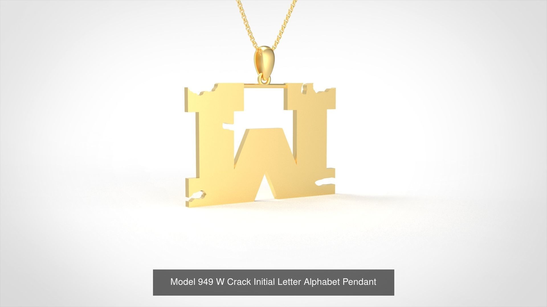 Crack Initial Letter Alphabet Pendant Collection _25