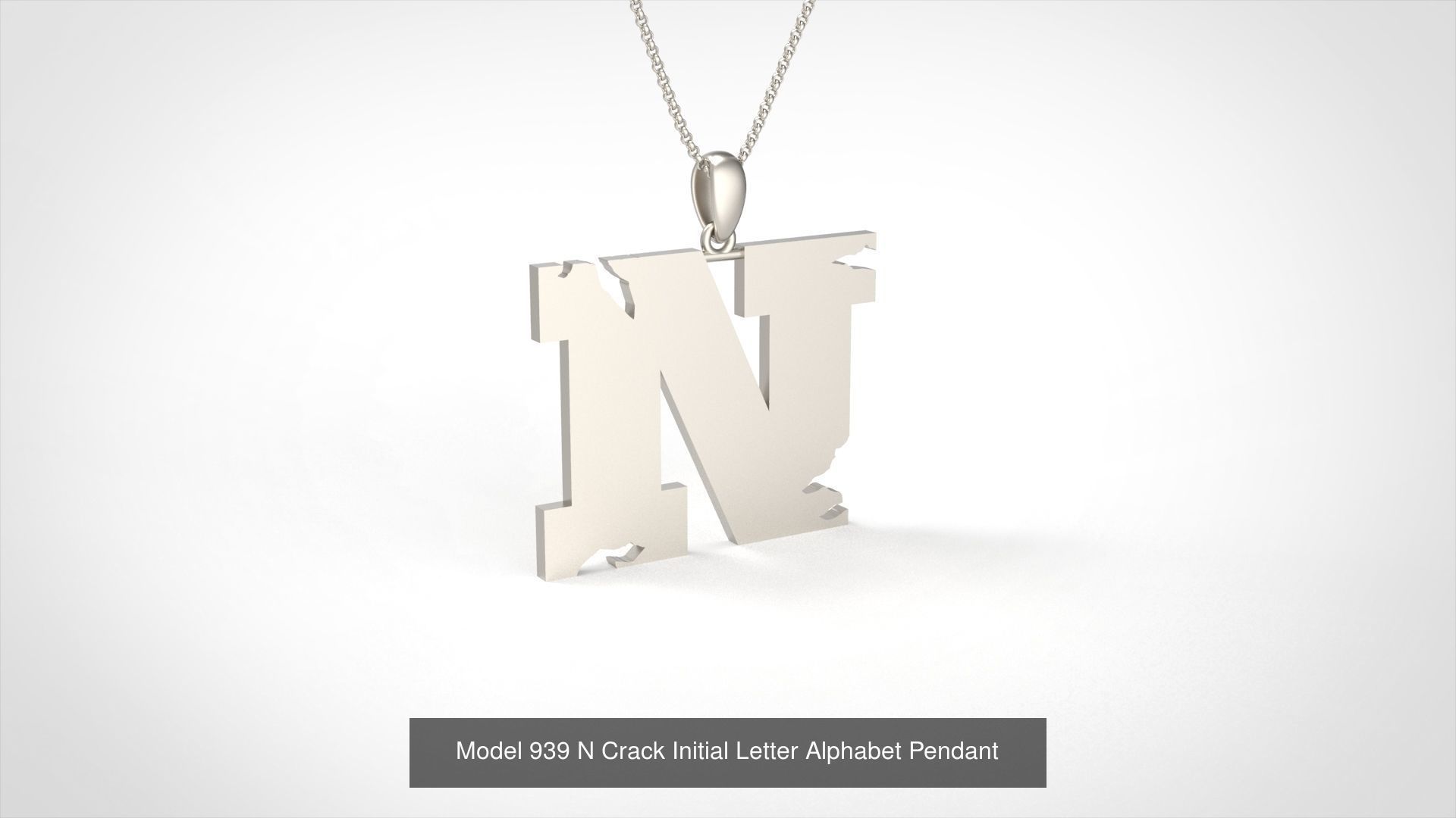 Crack Initial Letter Alphabet Pendant Collection _15
