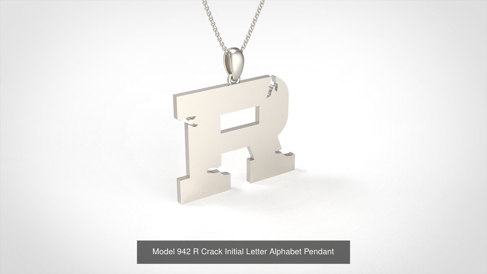 Crack Initial Letter Alphabet Pendant Collection _18