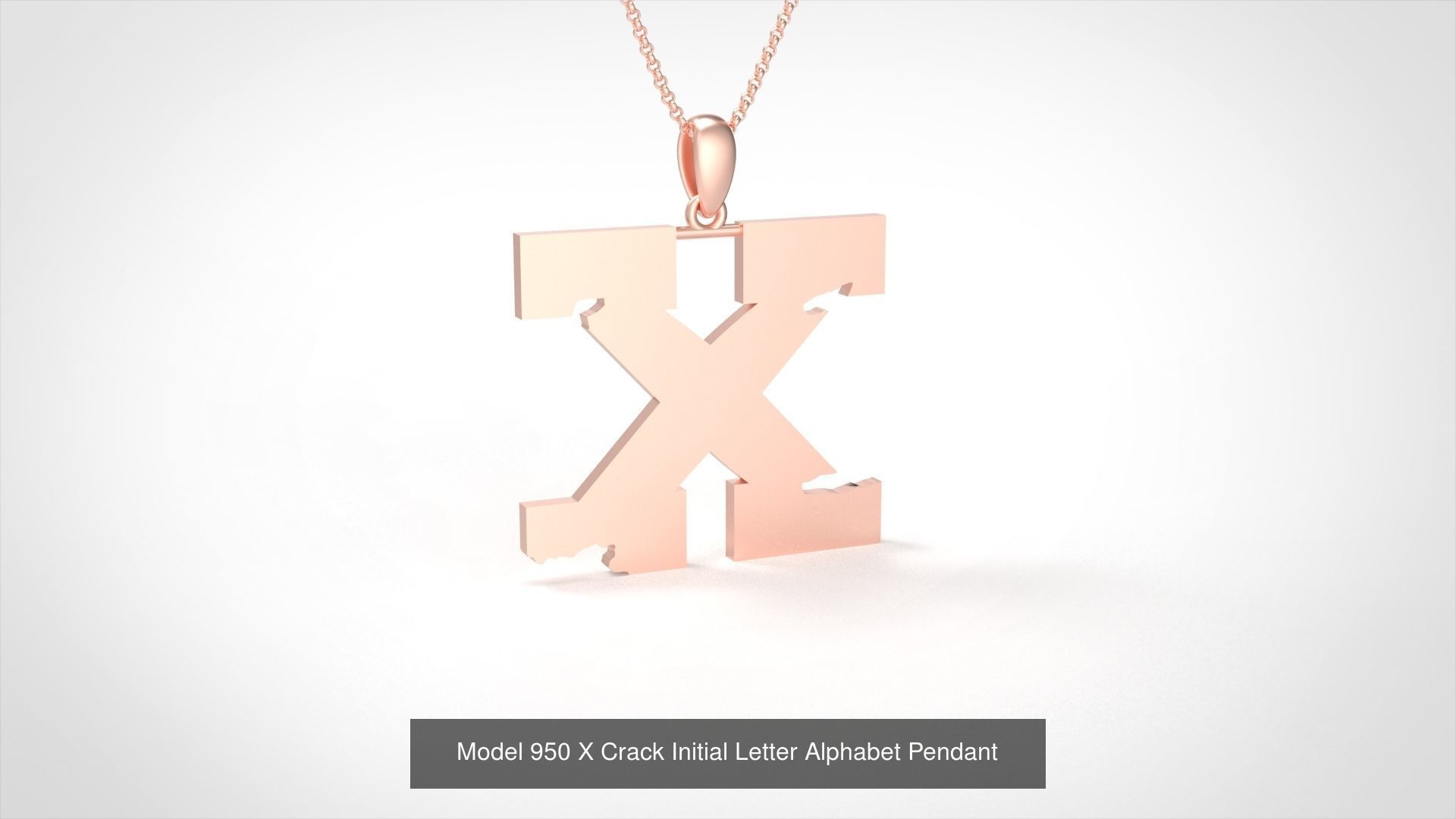 Crack Initial Letter Alphabet Pendant Collection _26