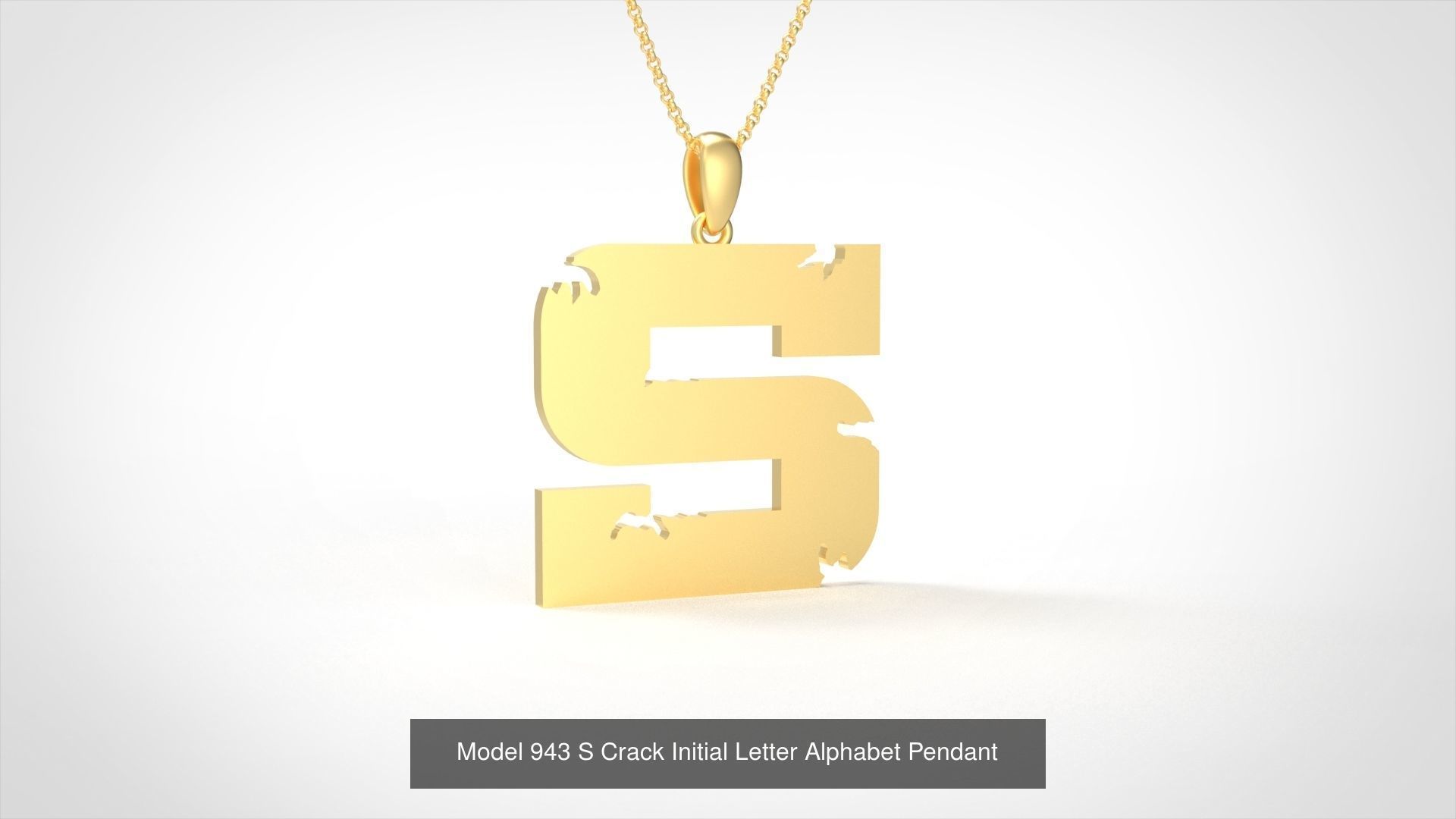 Crack Initial Letter Alphabet Pendant Collection _19