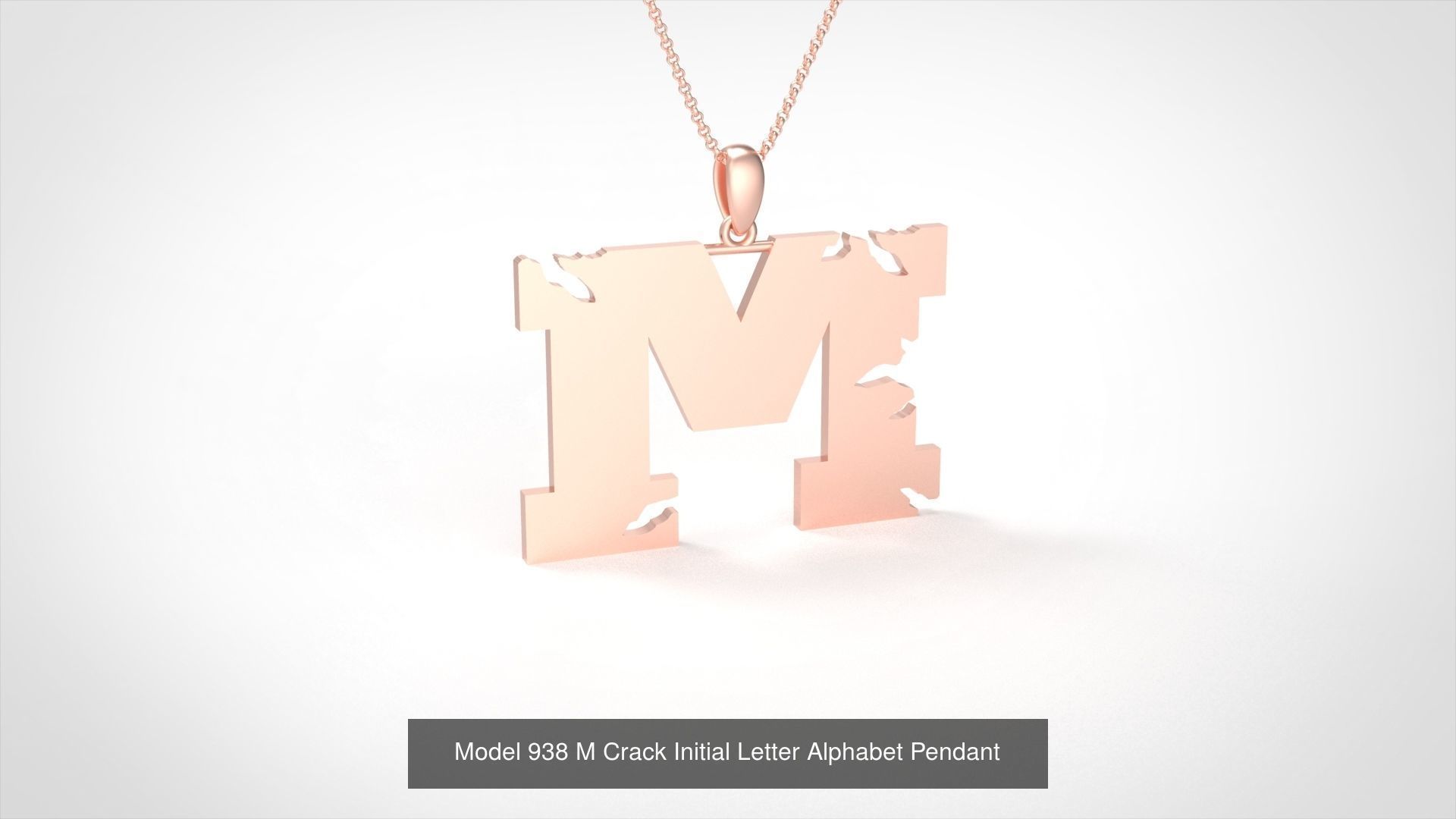 Crack Initial Letter Alphabet Pendant Collection _14