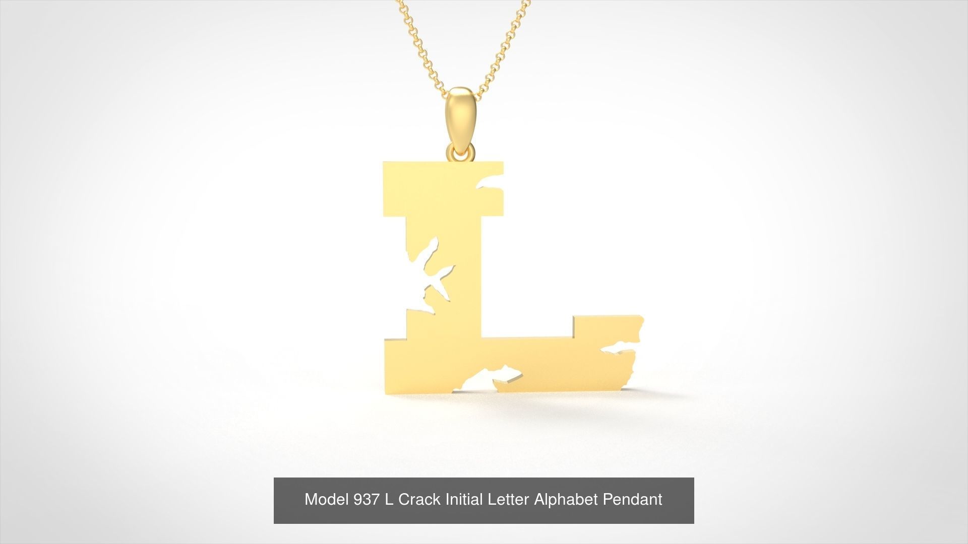 Crack Initial Letter Alphabet Pendant Collection _13