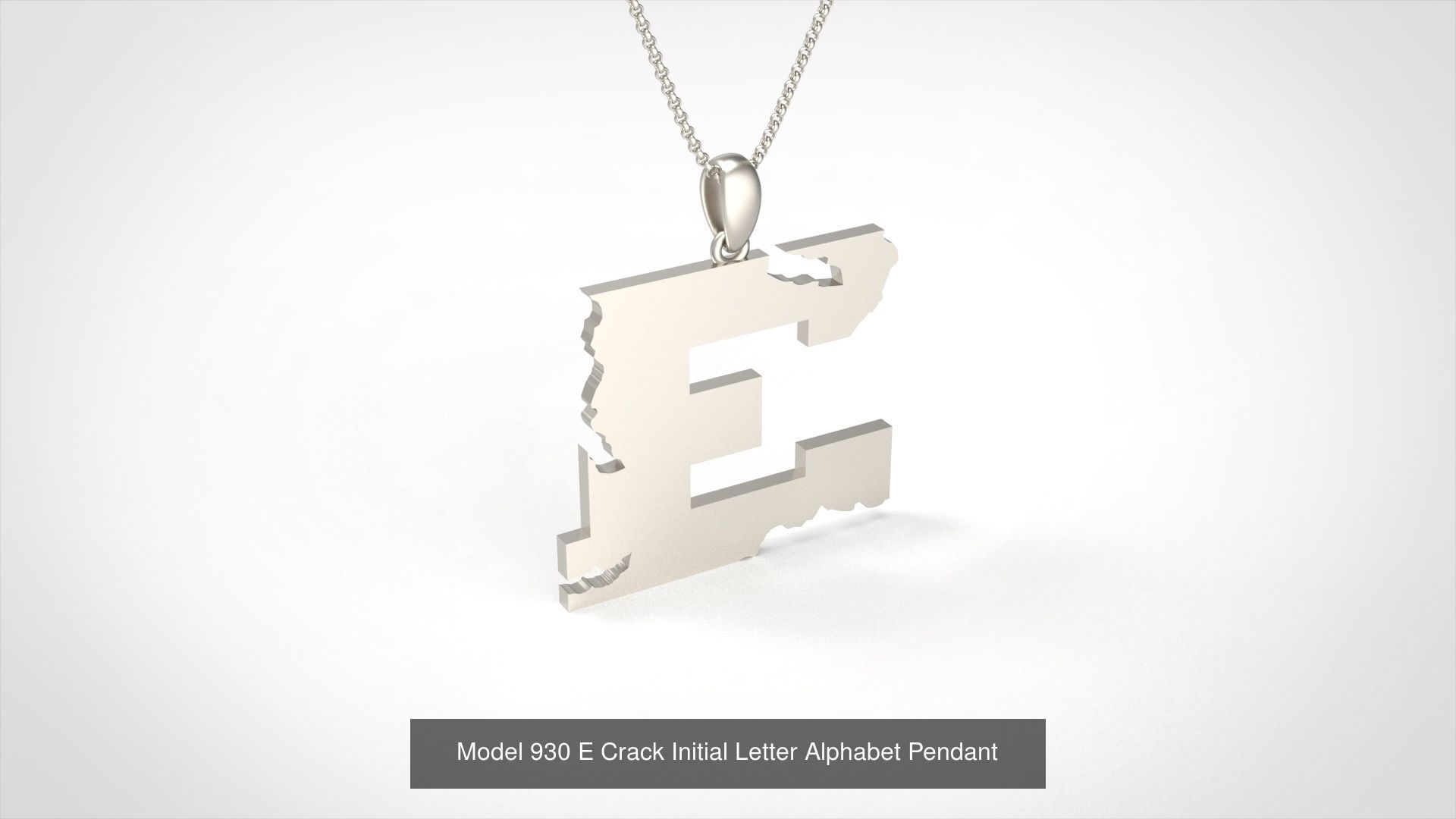 Crack Initial Letter Alphabet Pendant Collection _6