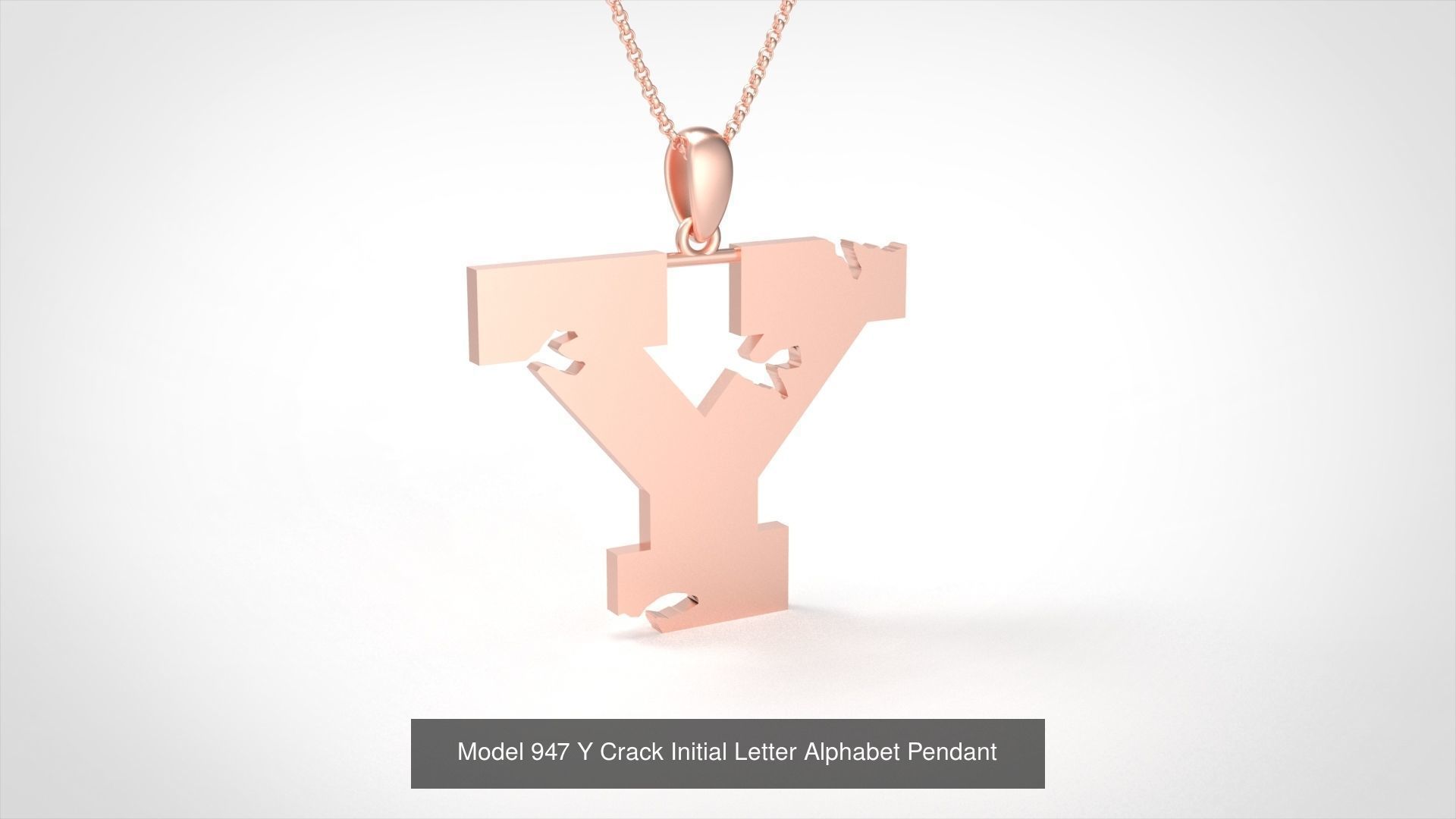 Crack Initial Letter Alphabet Pendant Collection _23