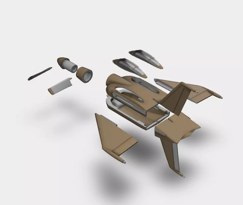 Convair fighter jet 3D print model