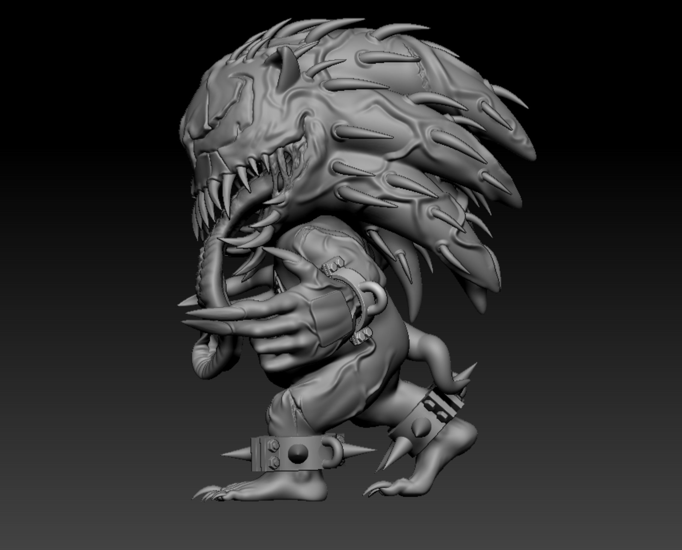 Venom Sonic 3D print model 3D print model_3