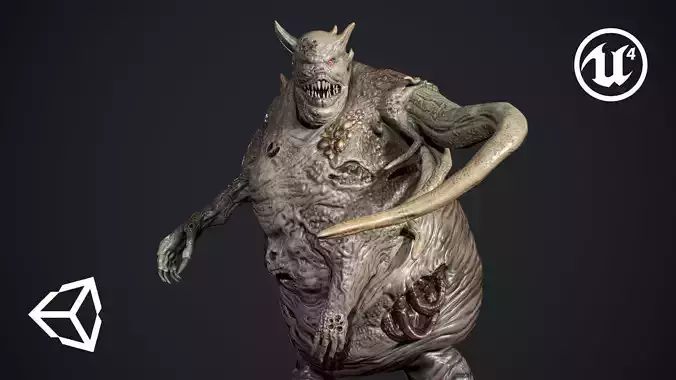 Evil Undead 5 Low-poly 3D model