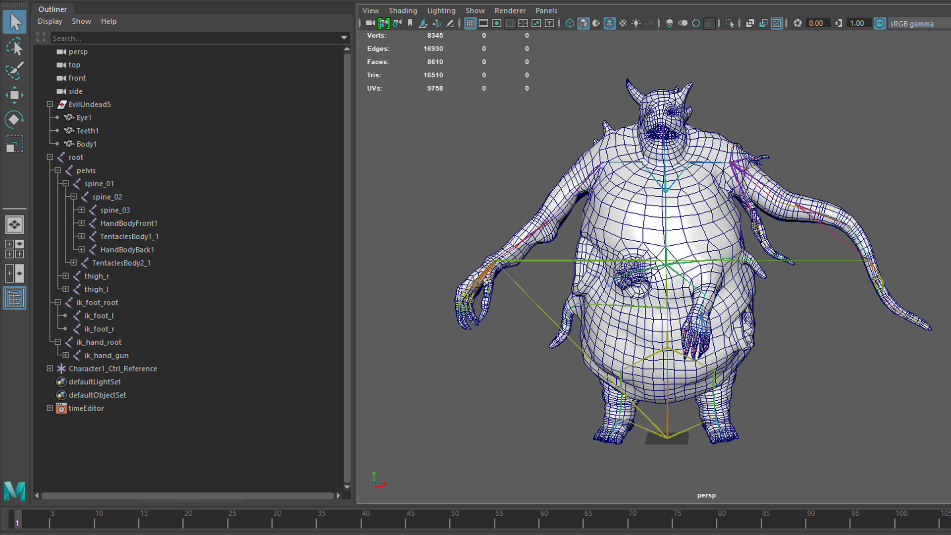 Evil Undead 5 Low-poly 3D model_28