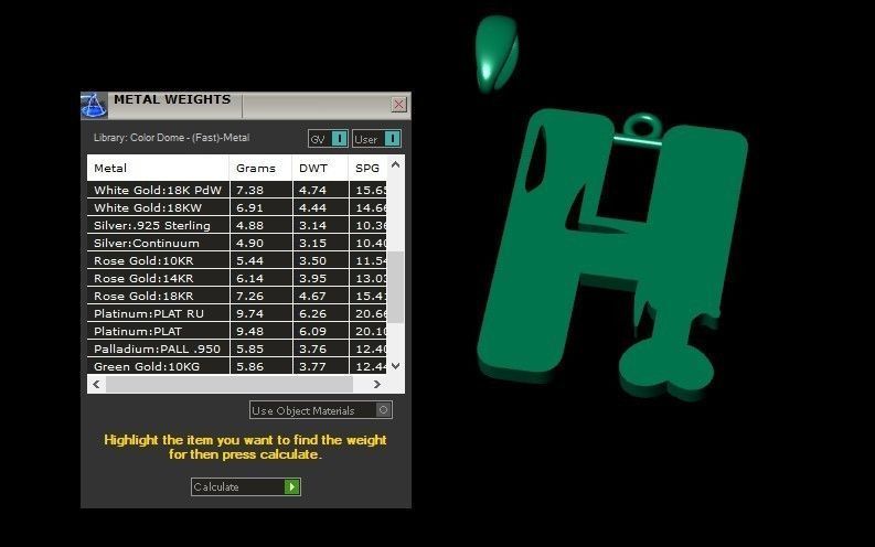 Model 959 H Zombie Initial Letter Alphabet Pendant 3D print model_11