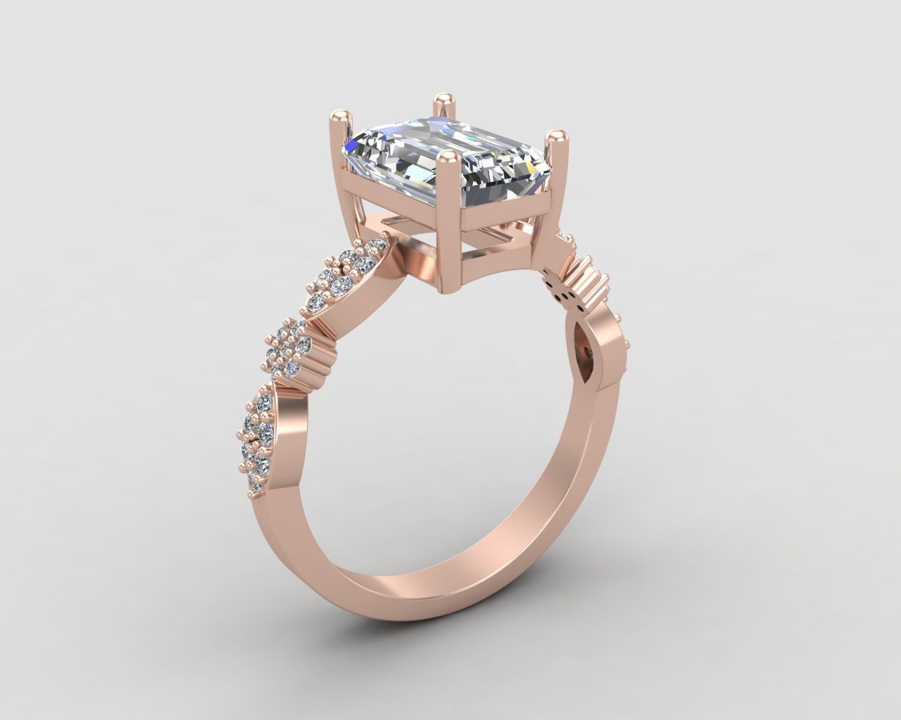 Pack of Emerald rings 55-MWC 3D print model_4