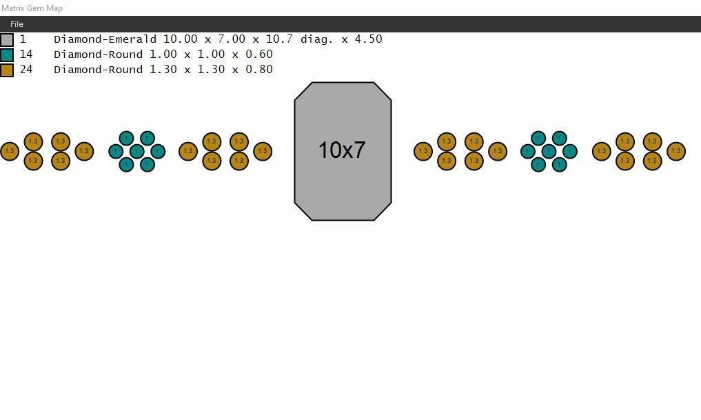 Pack of Emerald rings 55-MWC 3D print model_17
