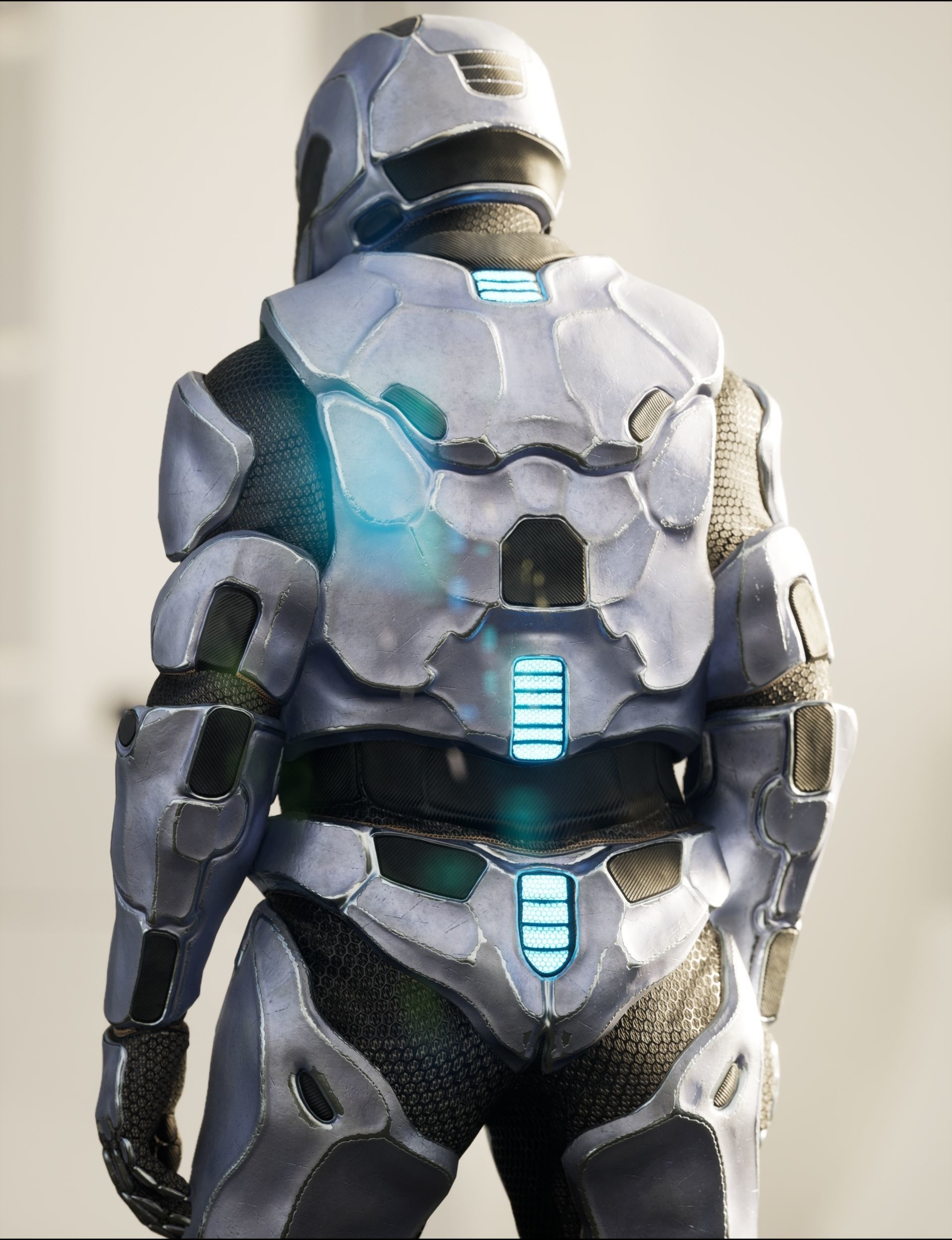 Atlas - Rigged Sci-Fi Character Low-poly 3D model_4