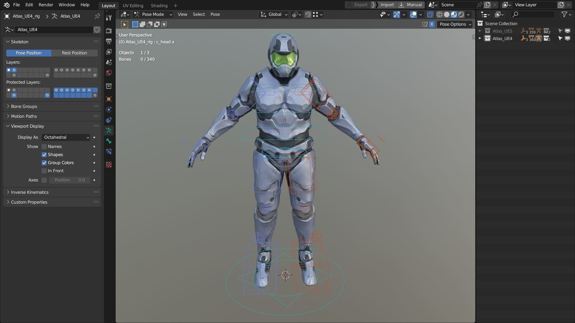 Atlas - Rigged Sci-Fi Character Low-poly 3D model_19