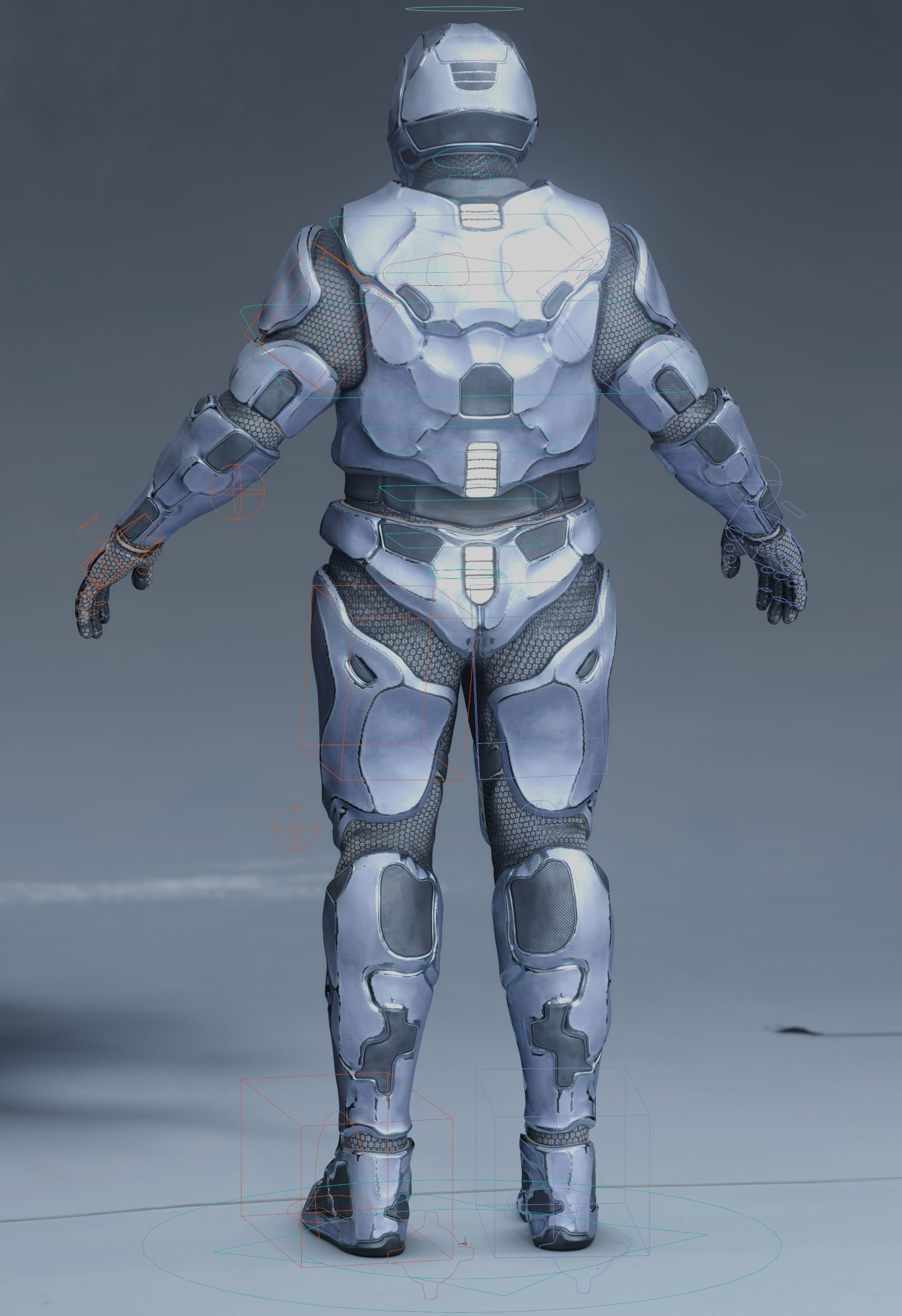 Atlas - Rigged Sci-Fi Character Low-poly 3D model_12