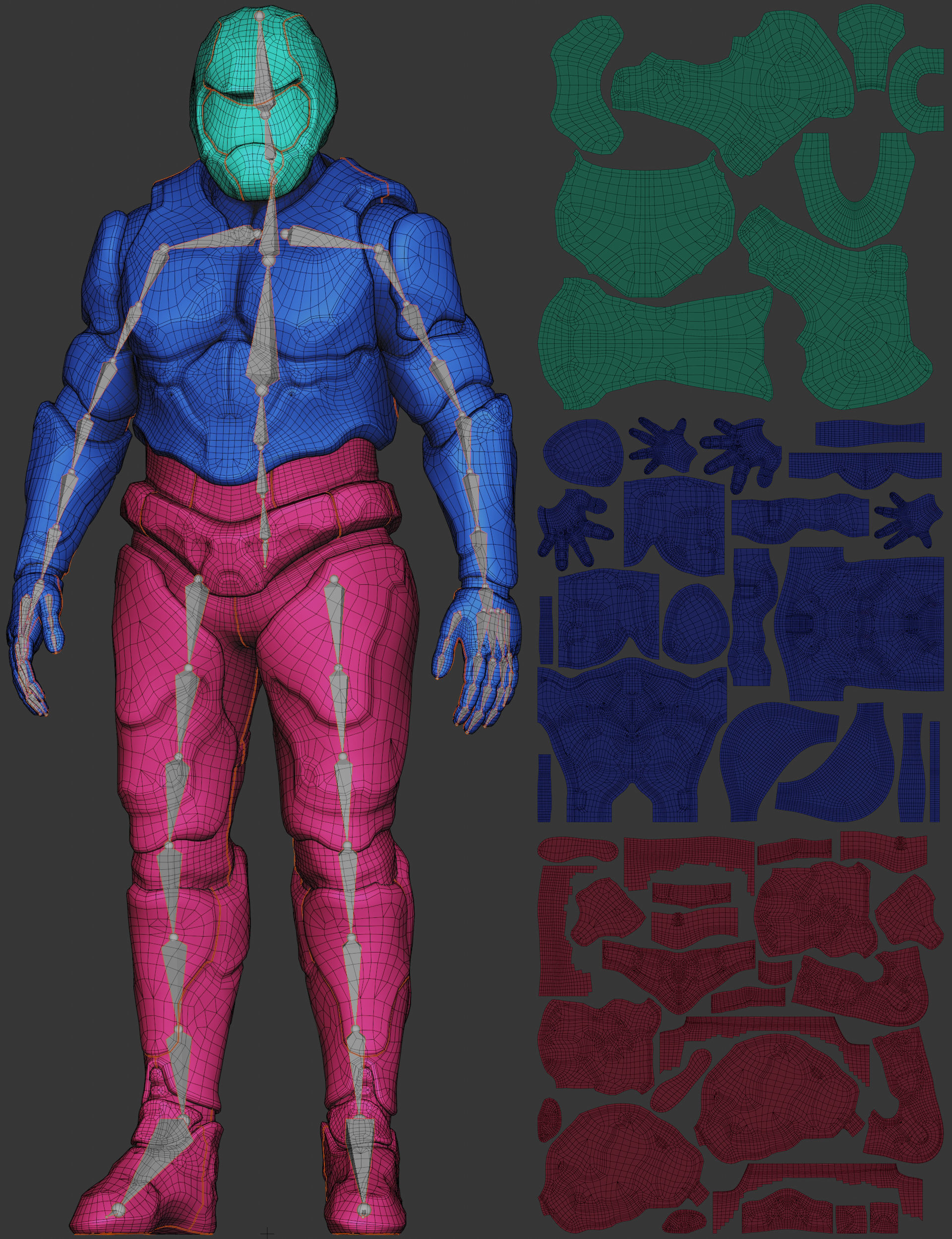 Atlas - Rigged Sci-Fi Character Low-poly 3D model_10