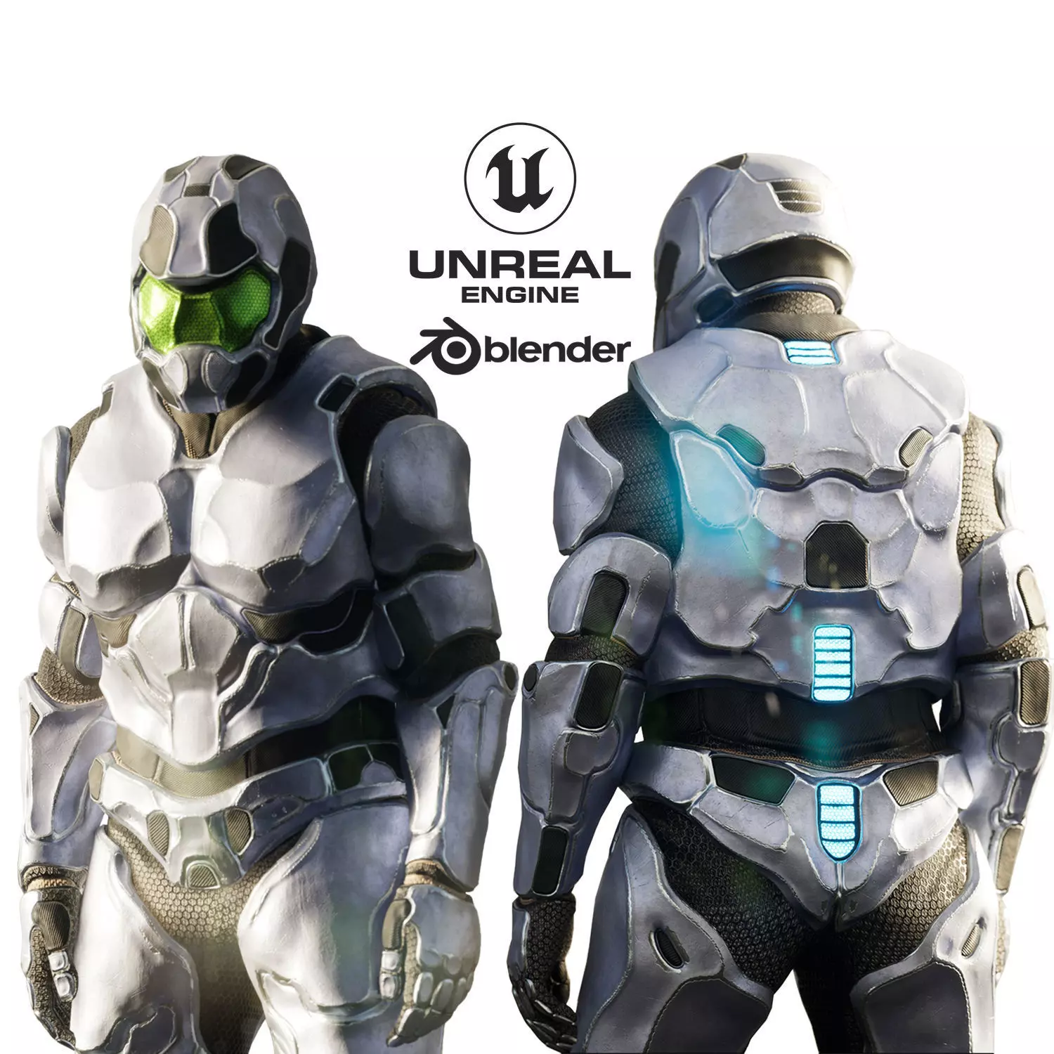 Atlas - Rigged Sci-Fi Character Low-poly 3D model_0