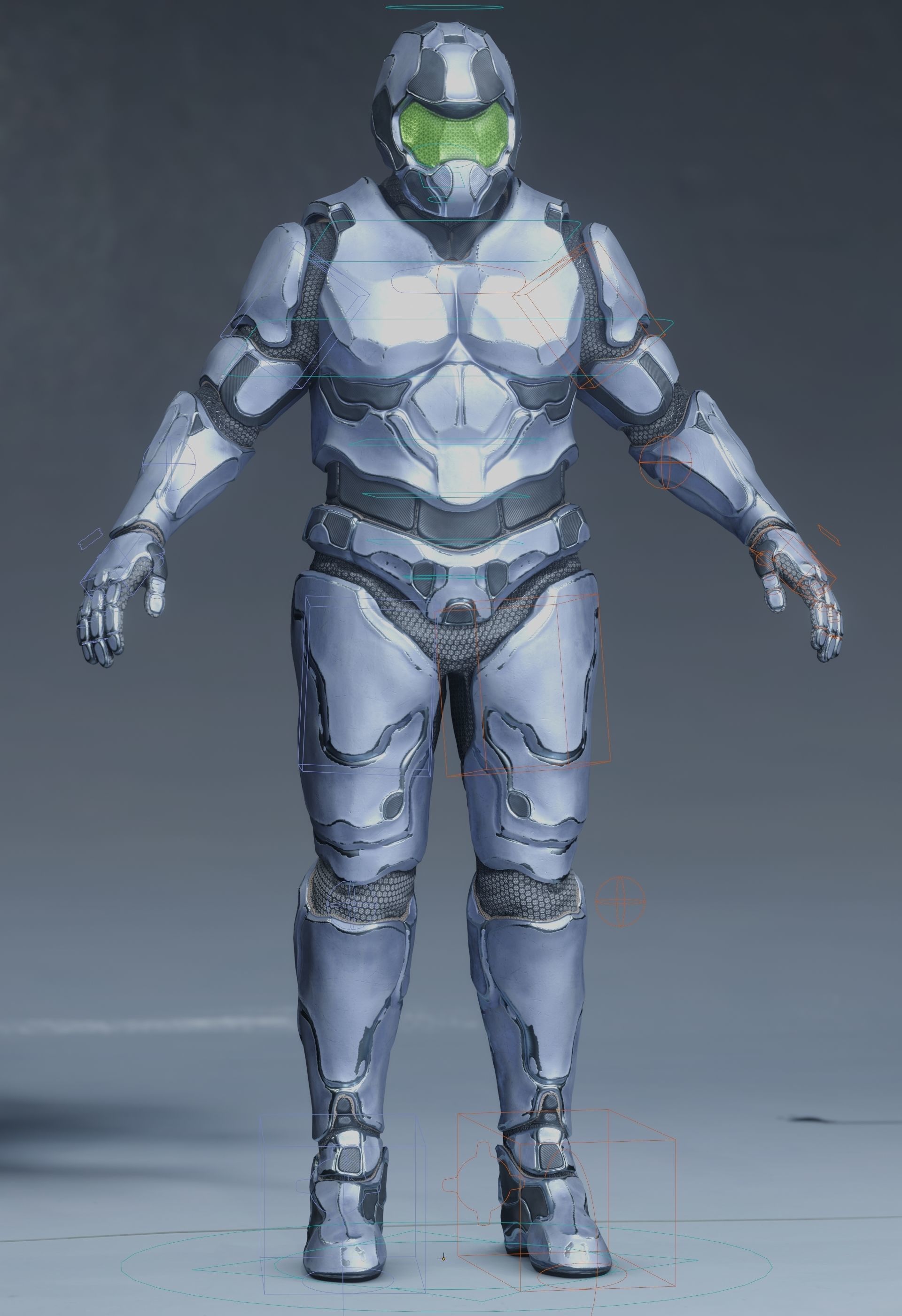 Atlas - Rigged Sci-Fi Character Low-poly 3D model_11