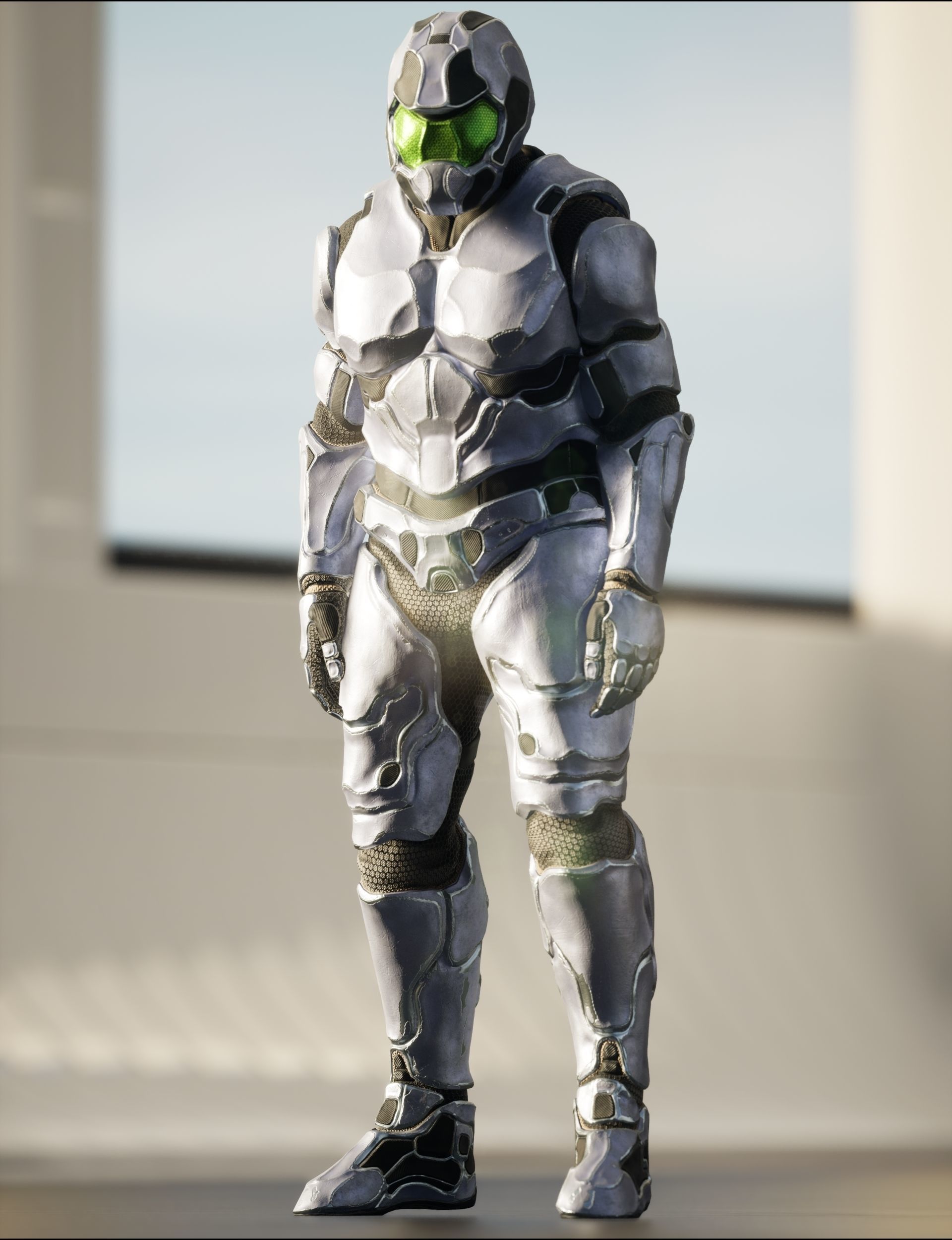 Atlas - Rigged Sci-Fi Character Low-poly 3D model_2