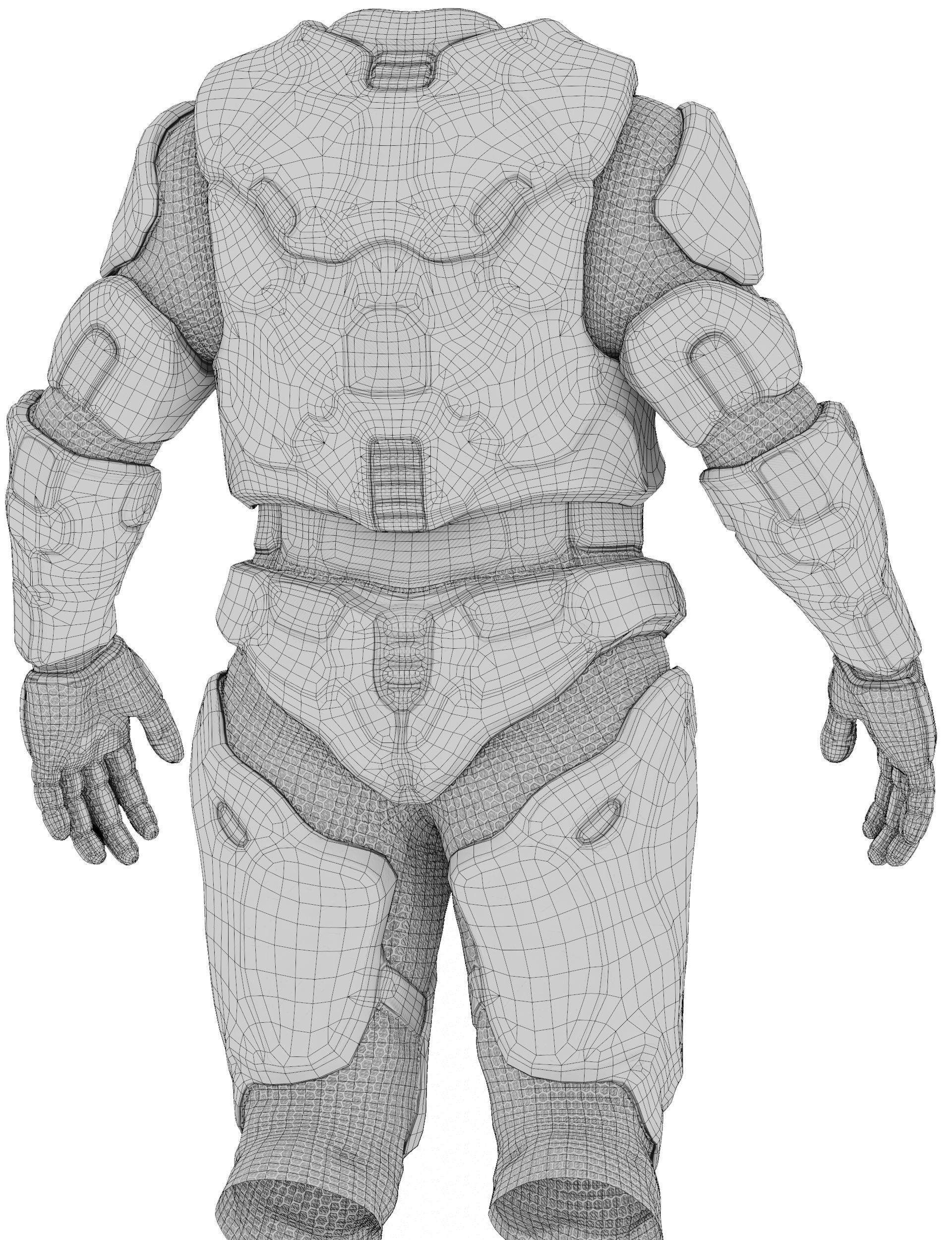 Atlas - Rigged Sci-Fi Character Low-poly 3D model_6