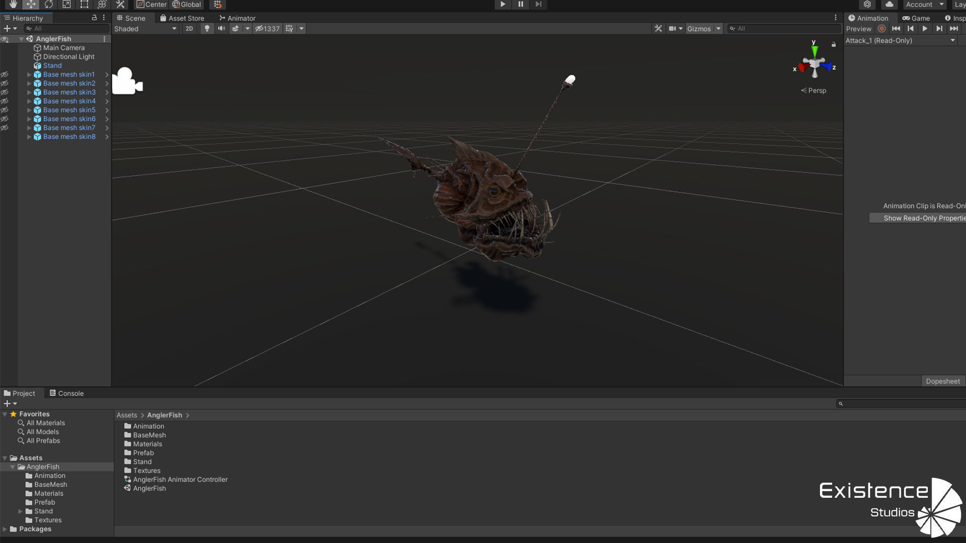 Ocean Monster Fish Pack - Fish low poly model - horror fish - 0 3D Model Collection_45