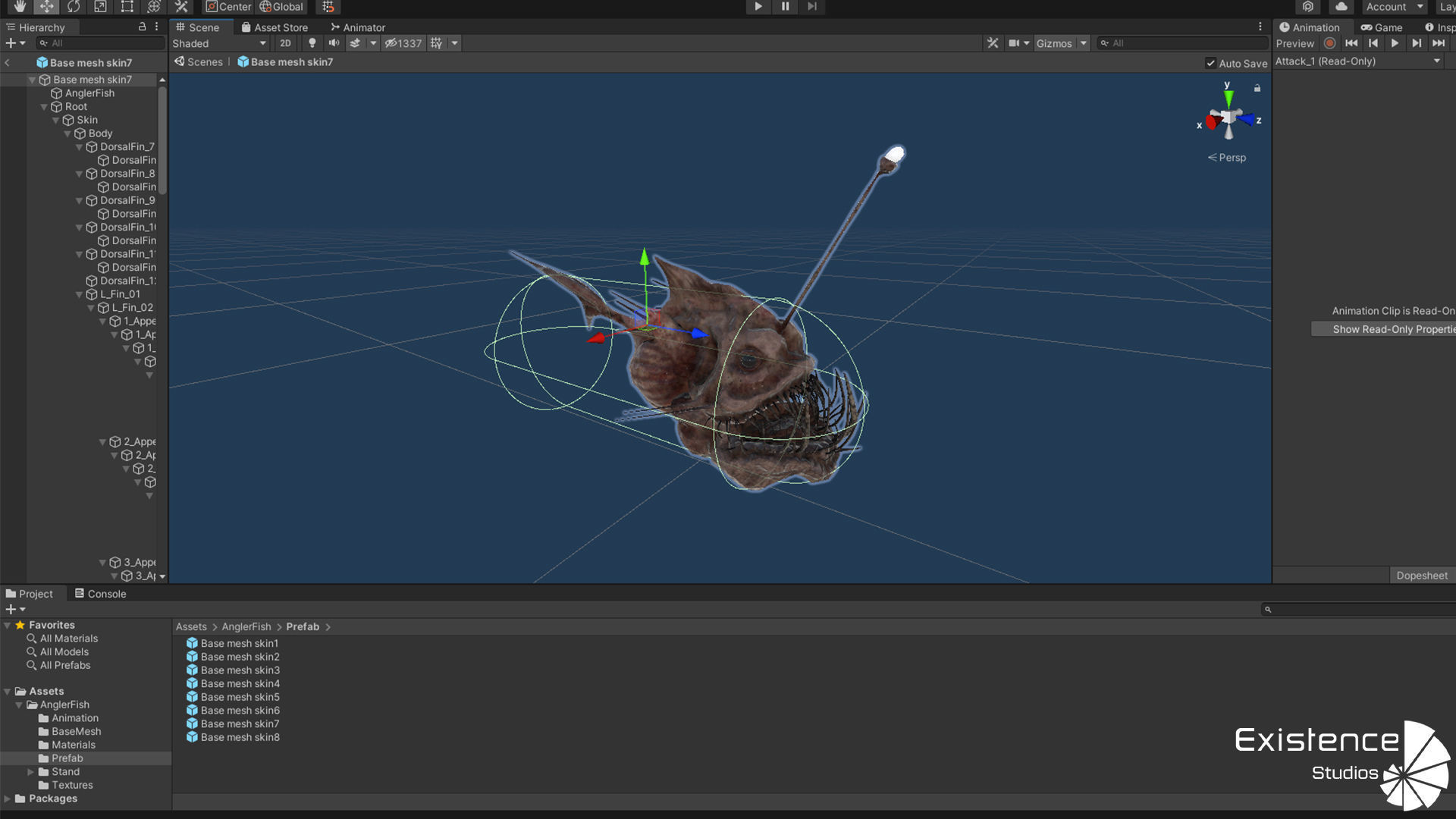 Ocean Monster Fish Pack - Fish low poly model - horror fish - 0 3D Model Collection_44