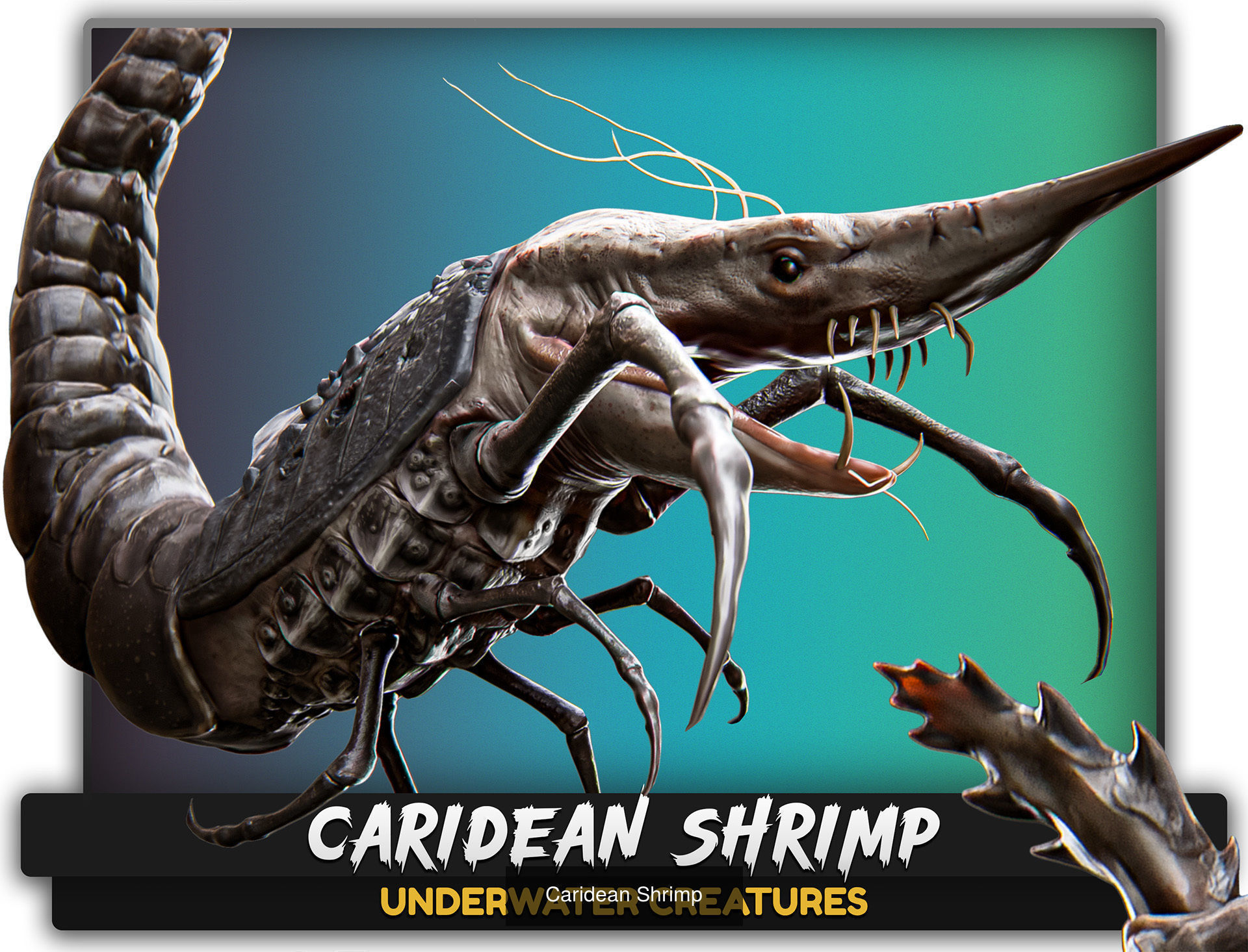 Ocean Monster Fish Pack - Fish low poly model - horror fish - 0 3D Model Collection_8