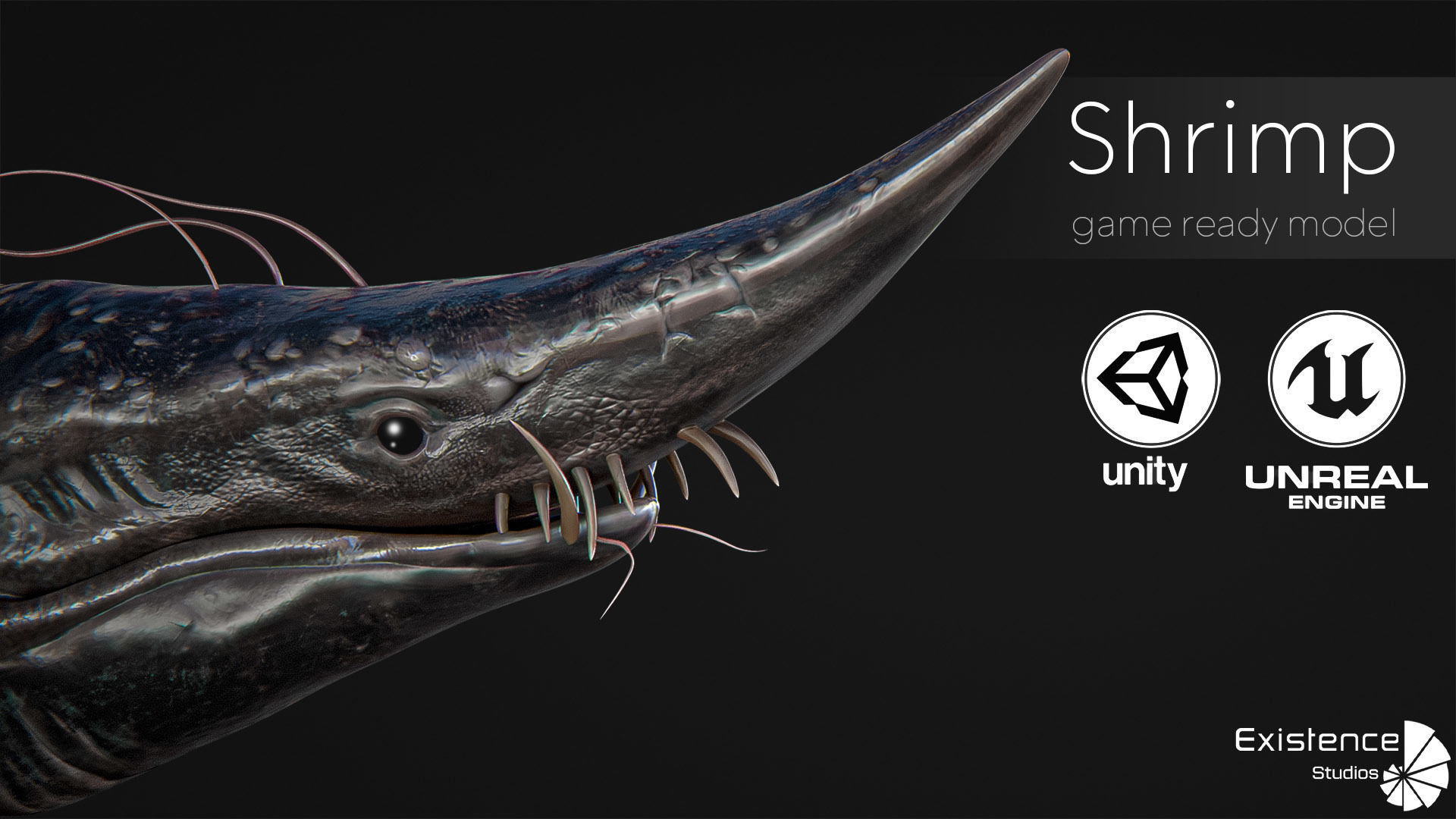 Ocean Monster Fish Pack - Fish low poly model - horror fish - 0 3D Model Collection_14